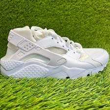 Nike Air Huarache Run Boys Size 4.5Y White Athletic Running Shoes Sneakers
