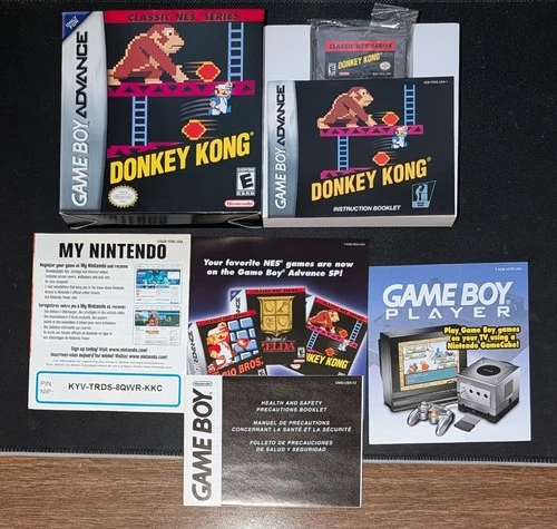 Donkey Kong Classic NES (Nintendo Game Boy Advance 2004) GBA COMPLETE IN BOX CIB