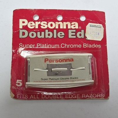 Vintage Personna Double Edge Platinum Chrome 5 Blades for Razors