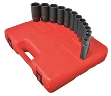 Sunex 2651 13pc 1/2" Dr. 6 Point SAE Deep Impact Set with Case