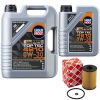 MotoröL Set 4210 0W-30 Liqui Moly 6 Liter + ÖLfilter FüR Seat Skoda Vw Passat