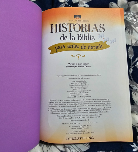 Historias de la Biblia para antes de dormir (Spanish Edition) - BRAND NEW - Picture 3 of 3