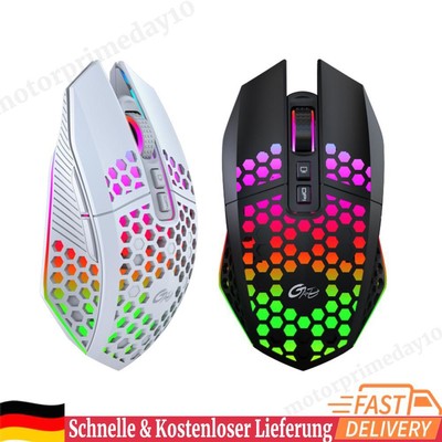 X801 8 Tasten Wireless 1600DPI Einstellbare wiederaufladbare Waben-Gaming-Maus