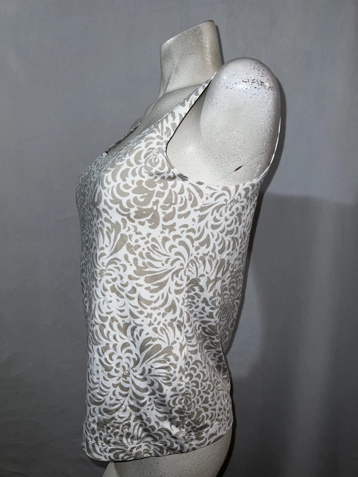 Camiseta sin mangas CHICO'S para mujer talla M (1) beige blanco nailon spandex cami sin mangas Foto 4 de 4