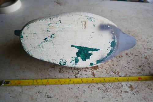 Vintage Wood Bufflehead Drake Duck Decoy 12" Long Lot 25-18-8 - Picture 5 of 5