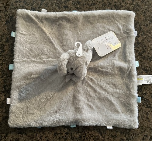 Kelly Baby Gray Elephant Security Blanket w Rattle Tags Lovey Baby Toy ...