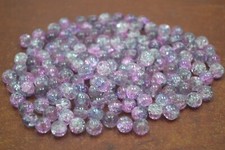 500 PCS PURPLE GLASS GLASS ROUND BEADING BEADS DIY 8MM A123