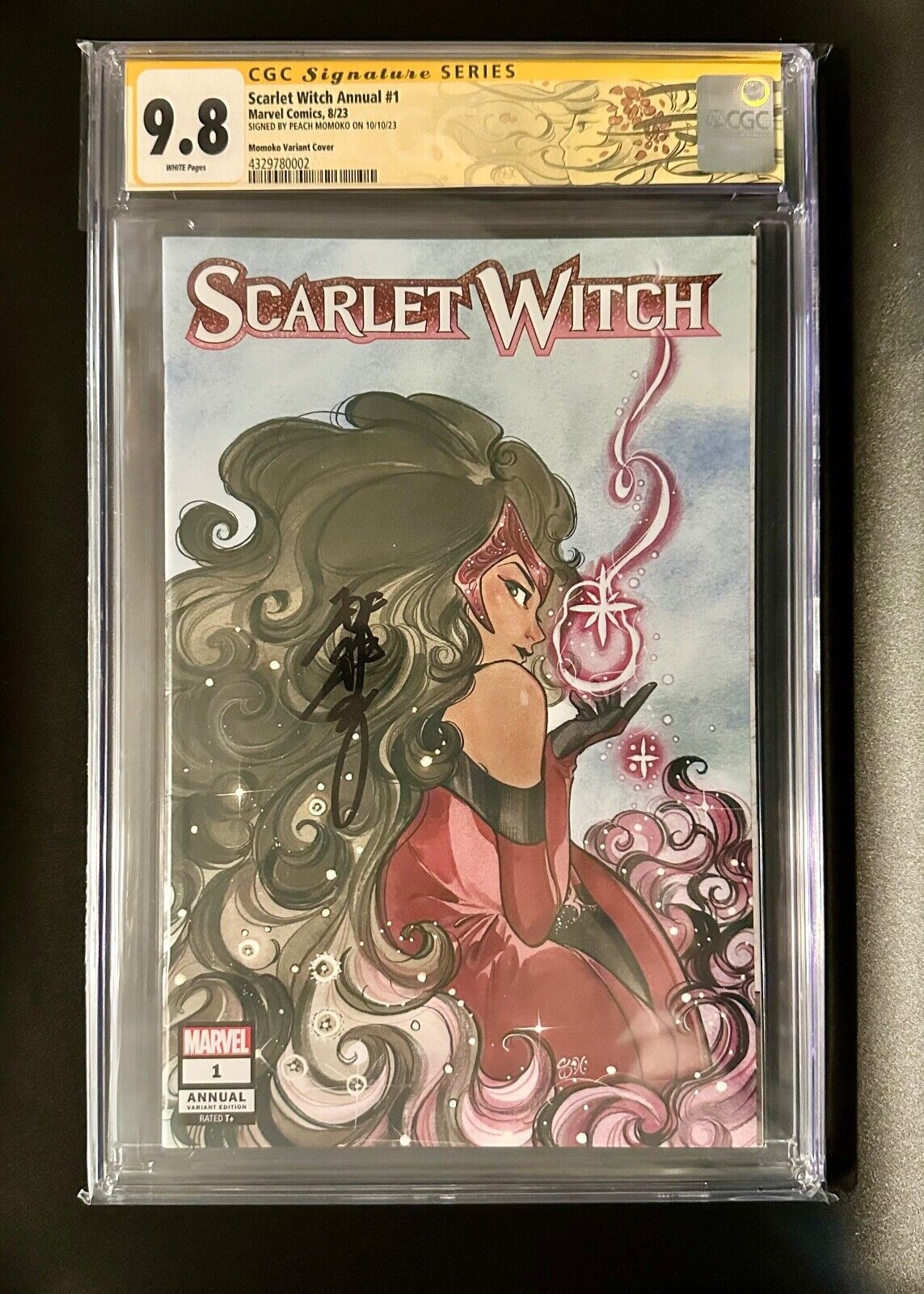 CGC 9.8 SCARLET WITCH ANNUAL #1 PEACH MOMOKO VARIANT AUTOGRAPHED