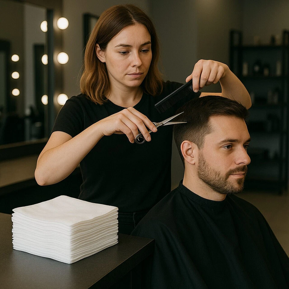 Einweghandtücher Vliesstoff 40 x 70 cm - 100 Stück Friseursalon, Fußpflege, SPA - Bild 3 von 4