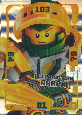 LEGO Nexo Knights Sammelkarten Serie 2 - 8 - Ultra Action Aaron - Helden