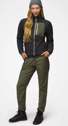 NWT $140 PrAna Women’s Peak Fleece Jacket Large Charcoal/Stormy Night Multicolor - Picture 6 of 6