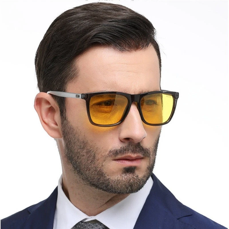 Gafas de sol fotocromáticas polarizadas para conducción nocturna UV400 gafas amarillas antideslumbrantes Foto 3 de 4