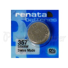 1 x Renata 357 Silver battery 1.55V SR44W 303 V357 Watch 0 Mercury