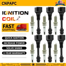 High Performance 6x Ignition Coil & Iridium Spark Plug For Nissan Infiniti 3.5L