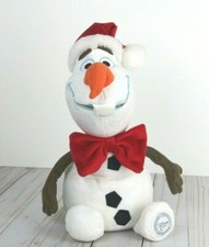 Disney Store Olaf Plush Christmas Santa Hat Red Soft Toy 10" Stuffed Frozen