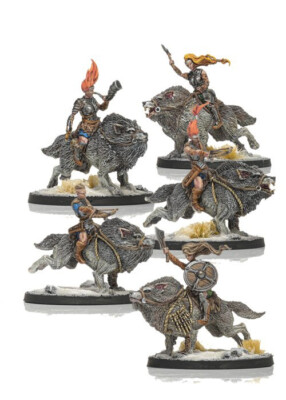 Shieldwolf Miniatures Shieldmaiden Wolf Cavalry 28mm Female Warriors