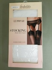 new fredericks of hollywood classic sheer 2 pair white stockings.