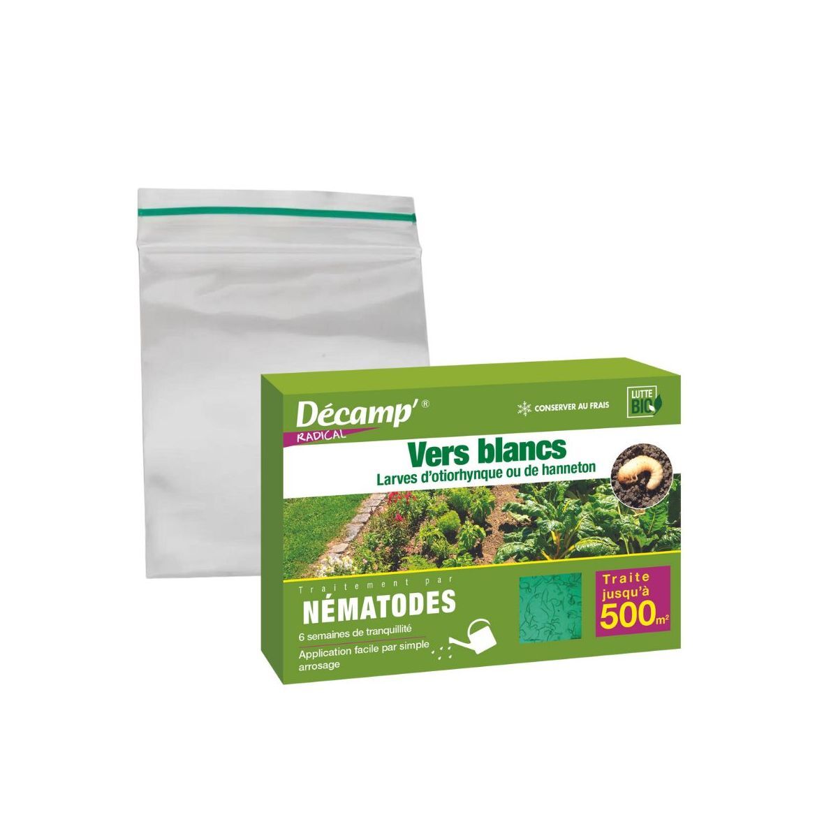 Nématodes anti vers blancs et otiorhynques 250M pour traitement naturel de jardin 500m2