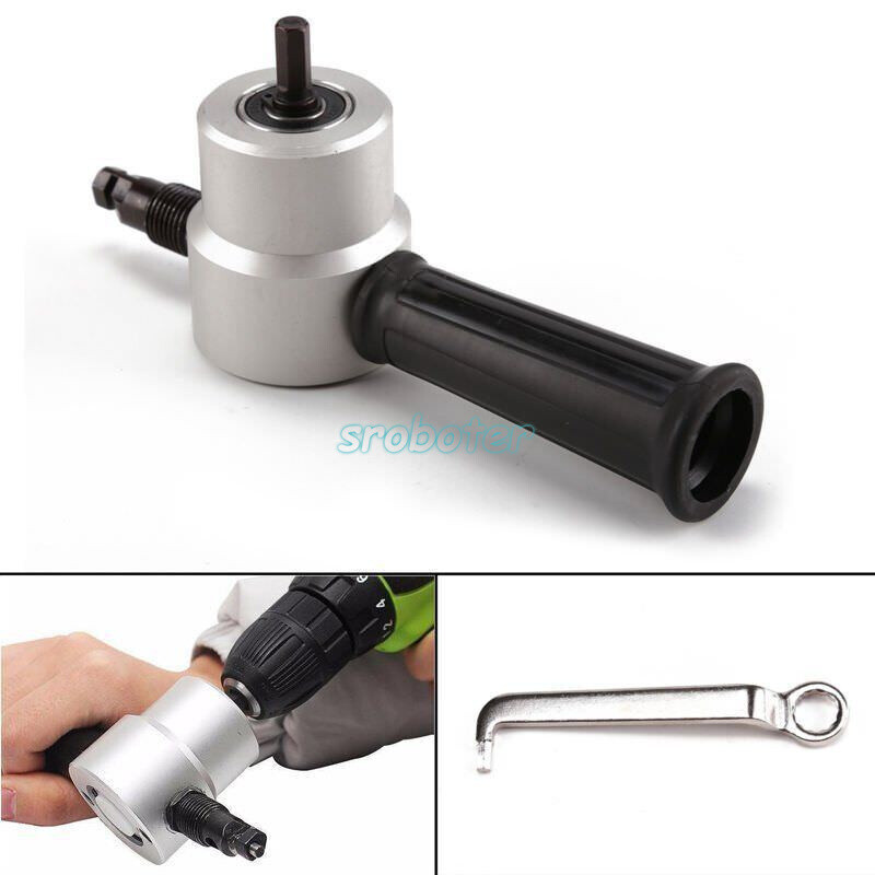 Multi-Purpose Double Head Sheet Nibbler Metal Cutter Hole Saw Drill Attachment