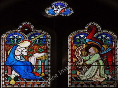 Photo 6x4 St Cosmas & St Damian, Keymer, Sussex - Window  c2009