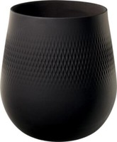 Villeroy & Boch Manufacture Collier Noir Vase Carré Groß 20,5X20,5X22,5Cm