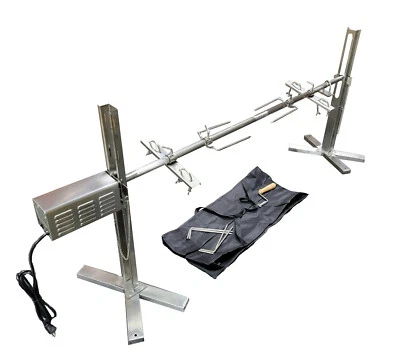 HD 40 Watt Portable BBQ Pig,Lamb Spit Roaster Rotisserie Kit 58" Long Spit Rod