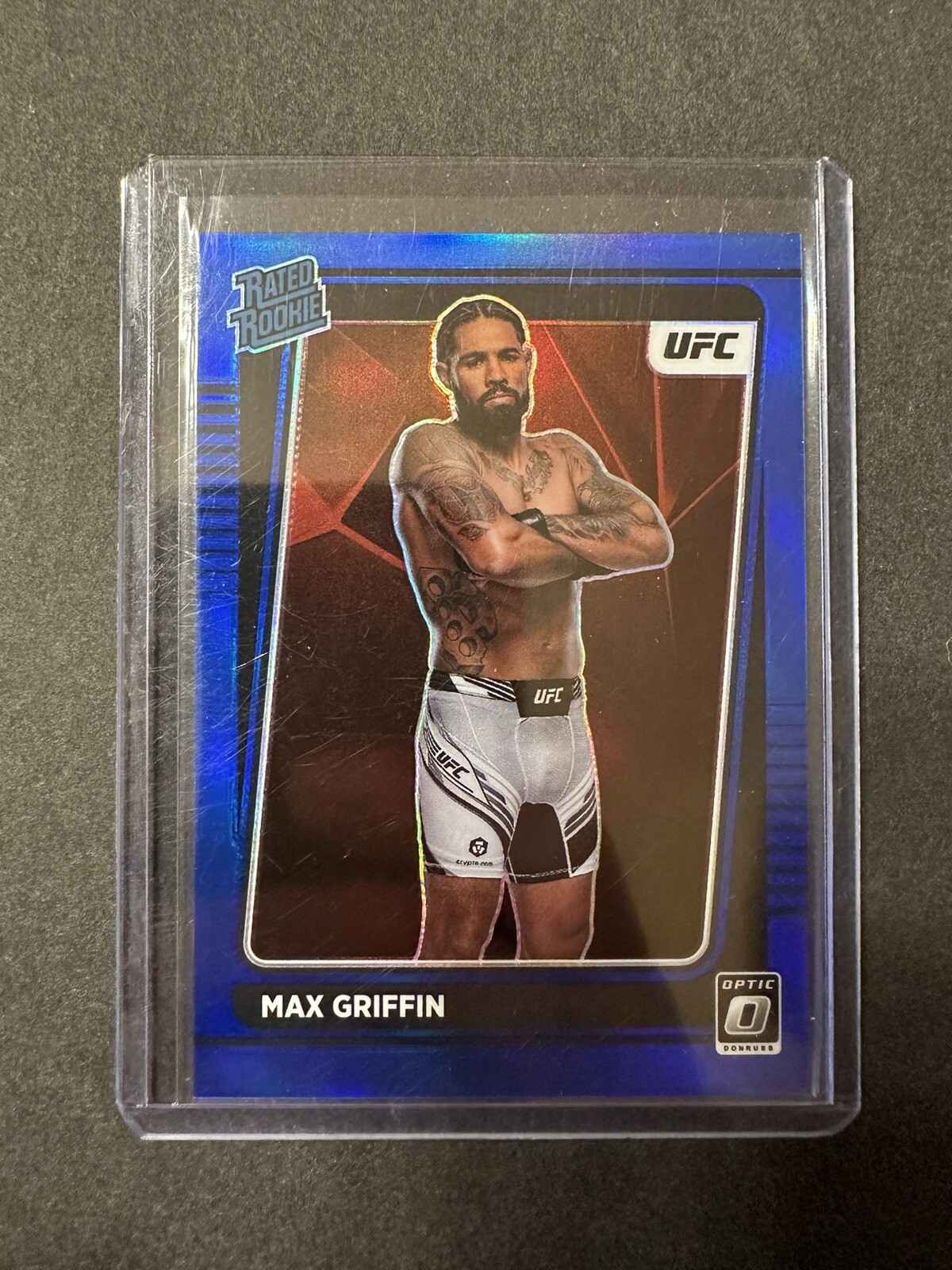 2022 Panini Donruss Optic UFC Max Griffin Rated Rookie RC #119 Blue Prizm /99