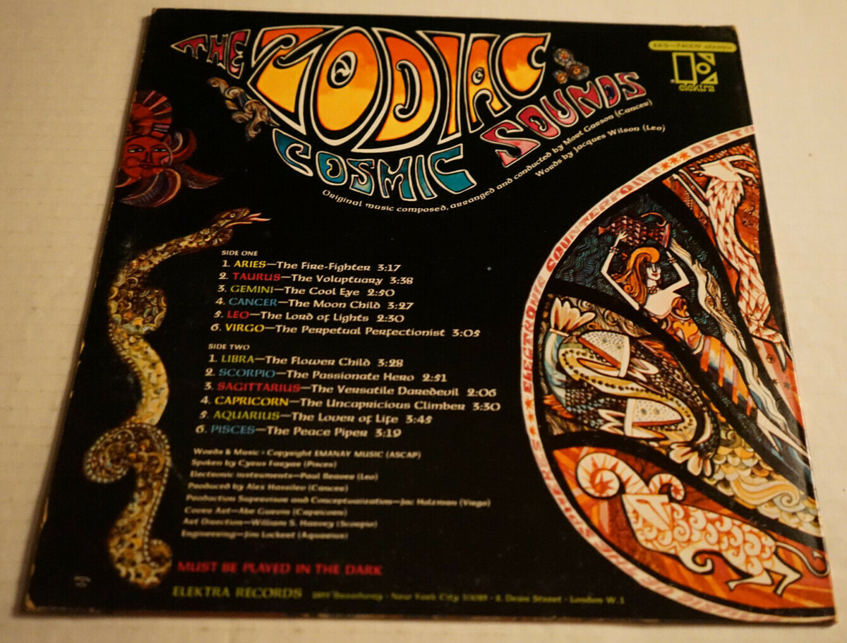 The Zodiac Cosmic Sounds Lp 1967 + Insert Psychadelic Novelity