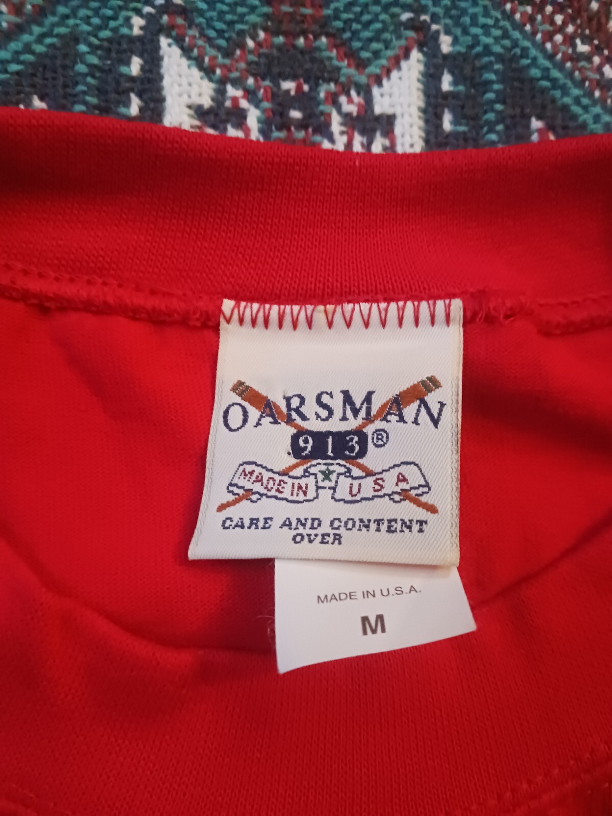 FILA T Shirt Vintage Alaska Fiori Ricamati Rematore Taglia Media Rossa Made In USA