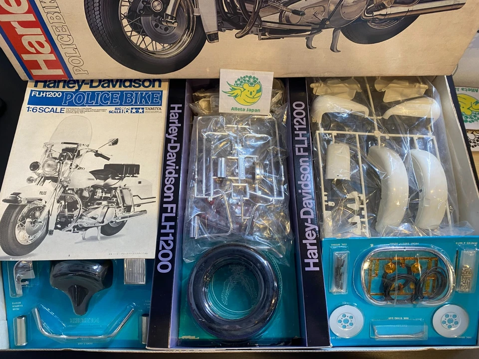 Tamiya Scala 1/6 Harley Davidson FLH1200 Tipo Polizia Plastica Model Kit Moto... - Immagine 3 di 4