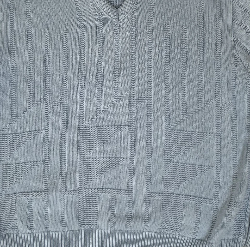 Винтажный мужской свитер для гольфа Titleist Collection размер L расчесанный хлопок синий опрятный сделано в США - Изображение 3 из 4