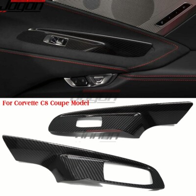 Real Carbon Door Button Switch Panel For Corvette C8 Stingray Coupe Z06 Z51 20+