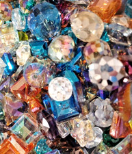 60 pcs Glass Loose Beads Large Austrian Crystal Spacer Bead Lot Jewelry Making