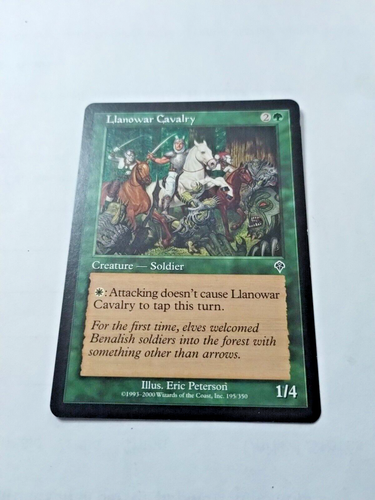 MTG Llanowar Cavalry Invasion 195/350 Regular Common - Uncirculated - Picture 2 of 3