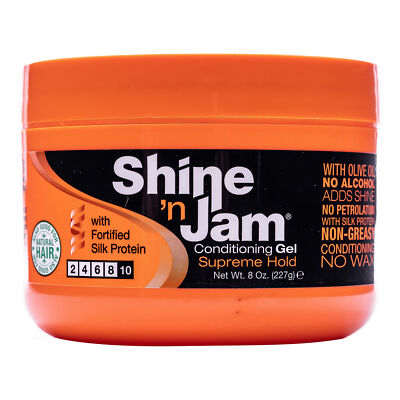Ampro Shine-n-Jam Supreme Hold - 8 oz Hair Gel