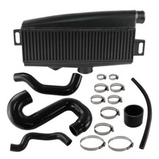 Top Mount Ladeluftkühler Kit für Subaru Impreza WRX 02–07 STI 04–07 Schwarz
