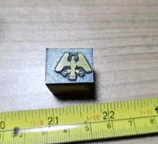 Vintage Letterpress Printing Block Unusual Eagle Bird Symbol