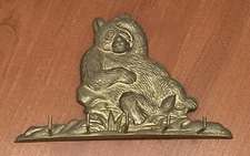 Andrea by Sadek Brass Bear Wall Hanging Key Hook Hanger