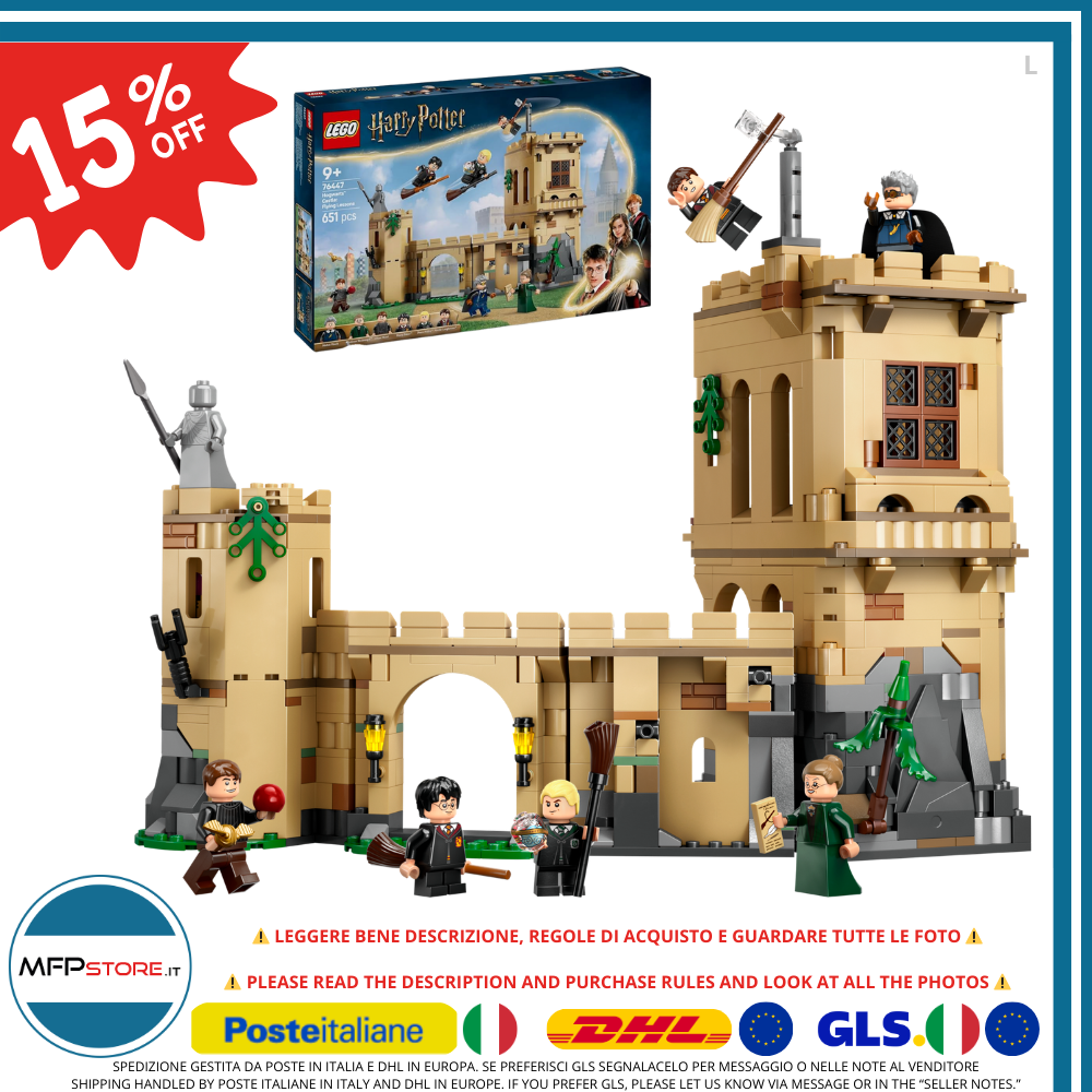 LEGO Harry Potter 76447 Hogwarts: Clases De Vuelo Con 6 Minifiguras Exclusivas