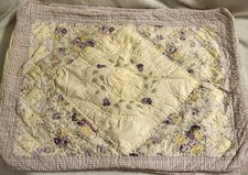 Vintage Country Floral Decorative Quilted Pillow Shams Standard Cottage Set x 2