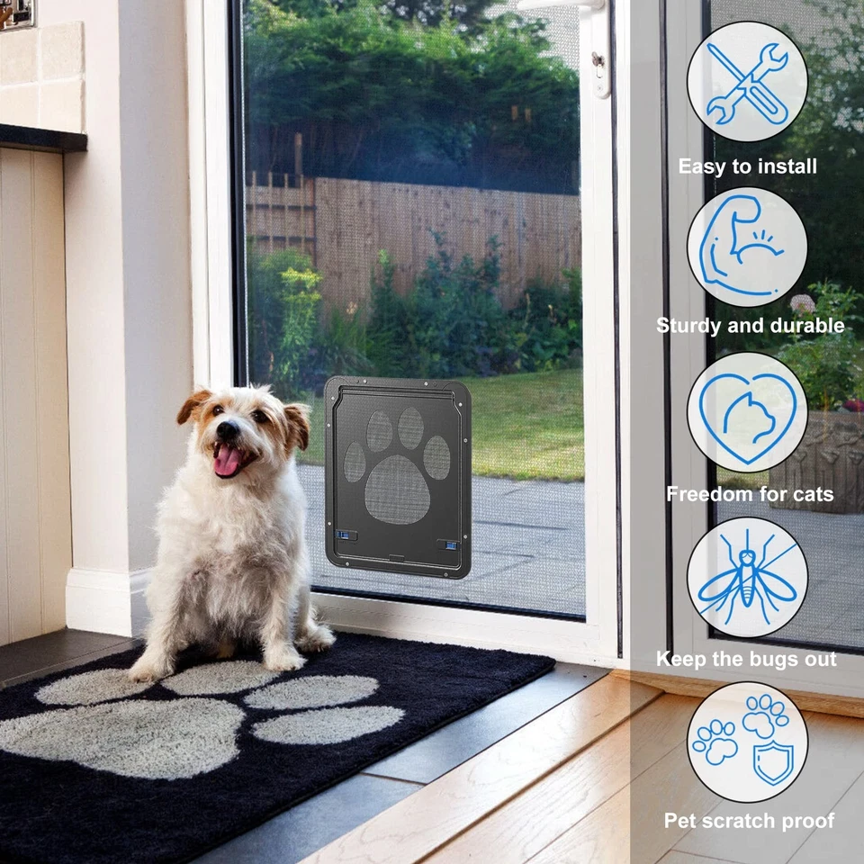 Pet Screen Door,Inside Door 8x10x0.4 inch,Lockable Magnetic Flap Screen Autom... - Image 4 of 4