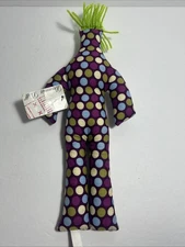 DAMMIT DOLL Polka Dot Yarn Hair Stress Reliever Novelty 12" NWT