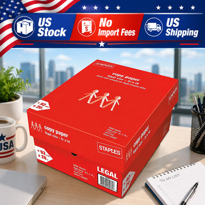 Staples Copy Paper 8.5 x 14 Legal Size White 20 lb 5000 Sheets 10 Reams