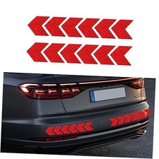 Pack-12 Strong Reflective Stickers, 1.57" x 1.77" Car Night Safety 12 PCS Red