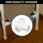 4 Way PVC Fittings 3/4 Inch[12 Pack ], Furniture Grade Pipe Connector Elbow, 4 W