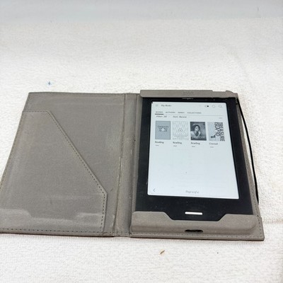 Kobo Touch N905 Black eReader Working E-Ink WiFi w/ Folio Binder