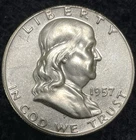 1957 Proof Franklin Half Dollar - 90% Silver -