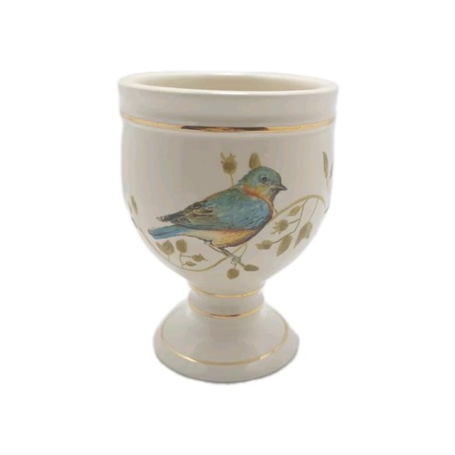 Vintage AVANTI LINENS Bird Tumbler Gold Gilded Bathroom Decor - Picture 2 of 5