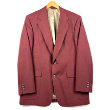 VTG Hart Schaffner Marx ~44R Maroon Jack Nicklaus Golden Bear Golf Sport Coat