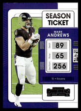 2021 Panini Contenders Mark Andrews #9 Baltimore Ravens Season Ticket Football